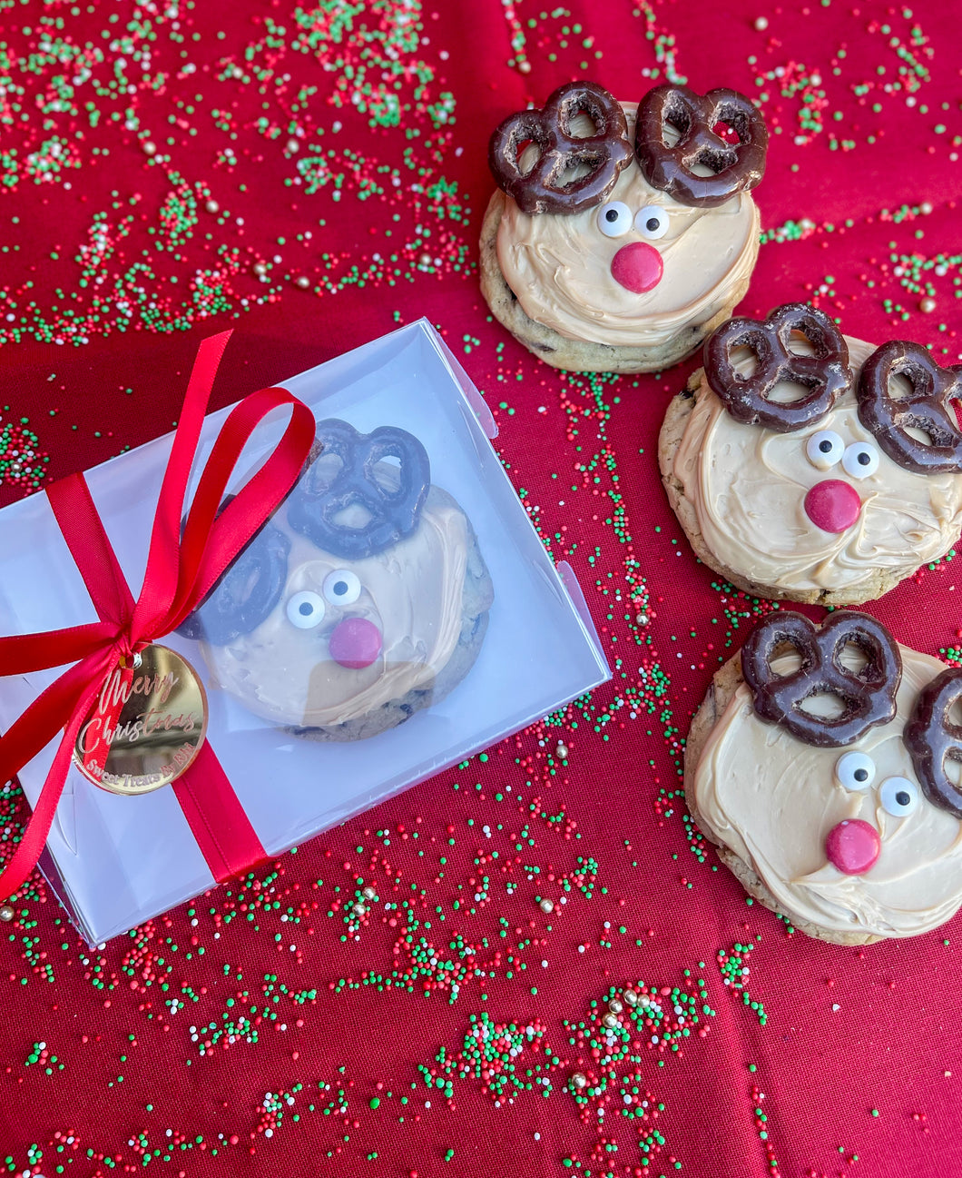 Single Reindeer Cookie