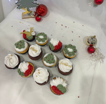 Load image into Gallery viewer, 12 Pack Christmas Cupcakes
