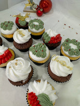 Load image into Gallery viewer, 12 Pack Christmas Cupcakes
